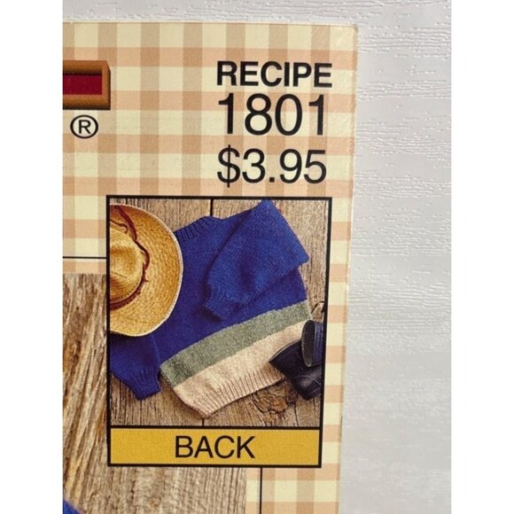 Bernat Tractor Sweater Pattern Ewe CAN Knit Booklet 1801 Family Sizing 1995 - Picture 2 of 4